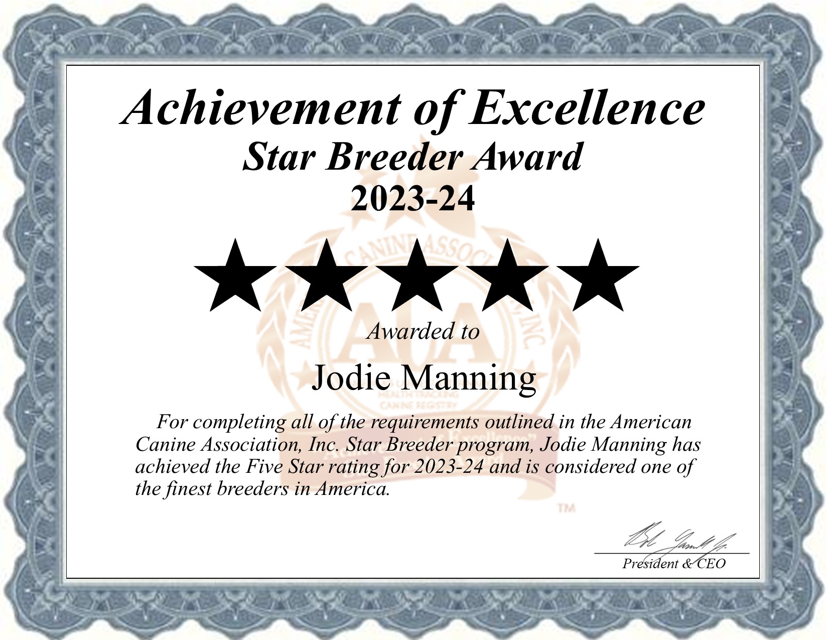 Jodie, Manning, dog, breeder, star, certificate, Jodie-Manning, Monona, IA, Iowa, puppy, dog, kennels, mill, puppymill, usda, 5-star, aca, ica, registered, Miniature Schnauzer, none